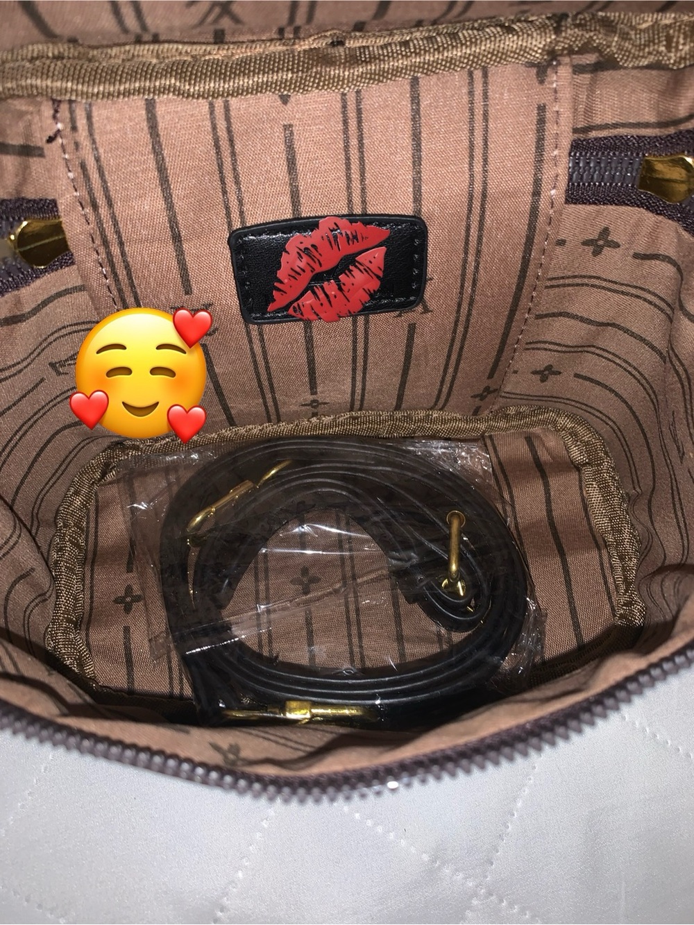 Brand New !! Vanity Crossbody Bag with Black crossbody Strap